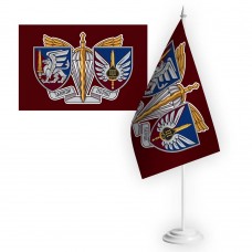 Настільний прапорець 3 батальйон 81 ОАЕМБр та знак ДШВ